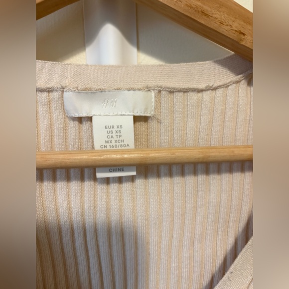 Cream Ribbed Cardigan - Picture 2 of 3